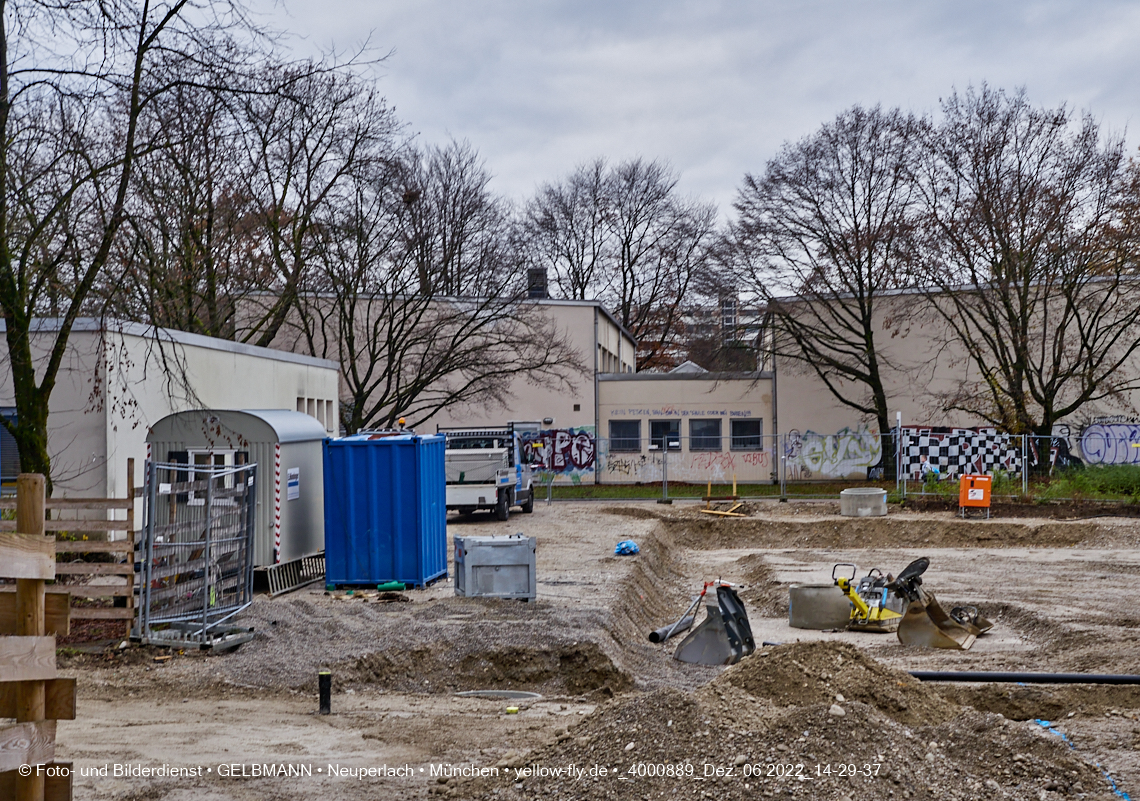 07.12.2022 - Baustelle an der Quiddestraße Haus für Kinder in Neuperlach